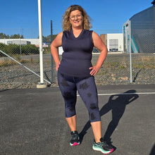 Ladda upp bild till gallerivisning, 3/4 Tights Midnight Leaves