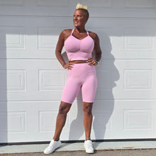 Ladda upp bild till gallerivisning, Pink Rose Cykelbyxor