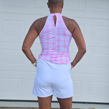 Lataa kuva Galleria-katseluun, Vaaleanpunainen ruudullinen pellava