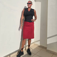 Ladda upp bild till gallerivisning, Winery Knälång Zip-kjol med Innershorts