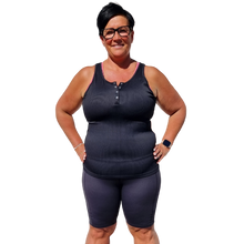 Ladda upp bild till gallerivisning, Ribbat Linne Svart