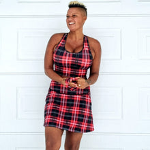 Ladda upp bild till gallerivisning, Röd Rutig Byxkjol med Fickor