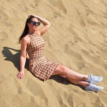 Ladda upp bild till gallerivisning, Beige Rutigt Linne