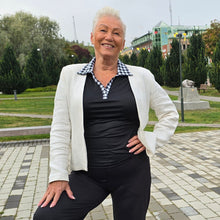 Ladda upp bild till gallerivisning, V-ringad topp med Krage - Hundtand