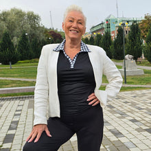 Ladda upp bild till gallerivisning, V-ringad topp med Krage - Hundtand