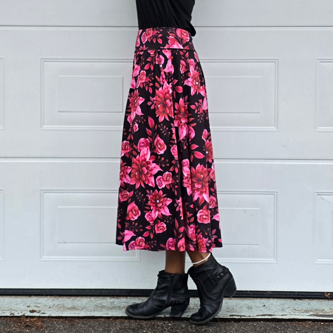 Winery Floral Långkjol med Innershorts