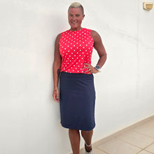 Ladda upp bild till gallerivisning, Midnight Knälång Zip-kjol med Innershorts
