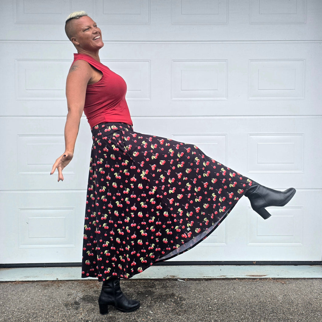 Black Cherry Lång Byxkjol