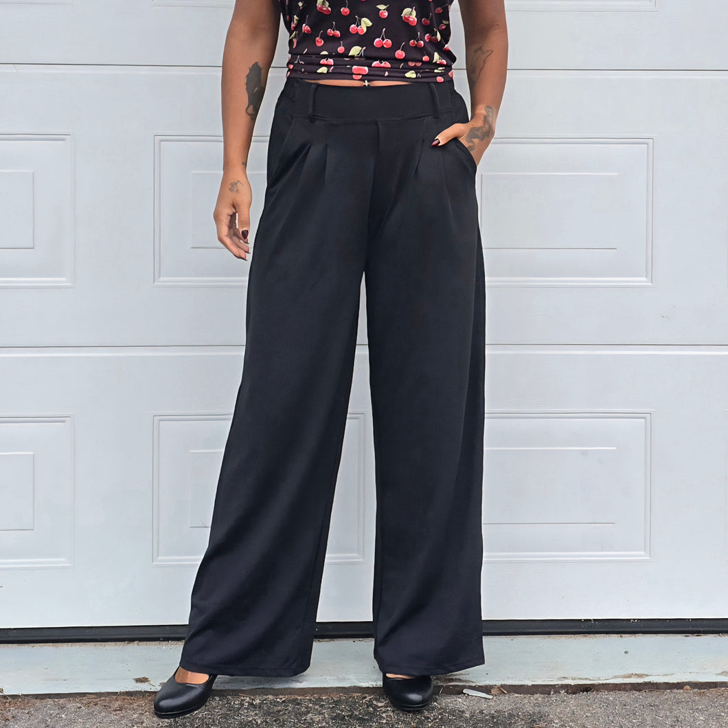 Sköna Byxor Korta Svarta